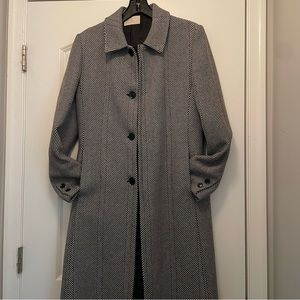 Cashmere blend maxi coat herringbone size 10